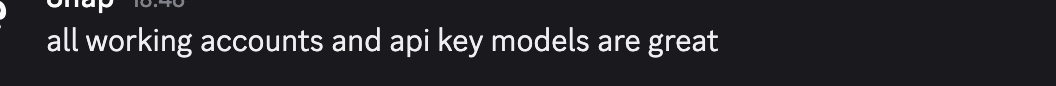 Discord review saying the accounts and API models work well